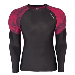 专业健身运动训练紧身衣长袖加绒弹力跑步印花梯度压缩衣男套装