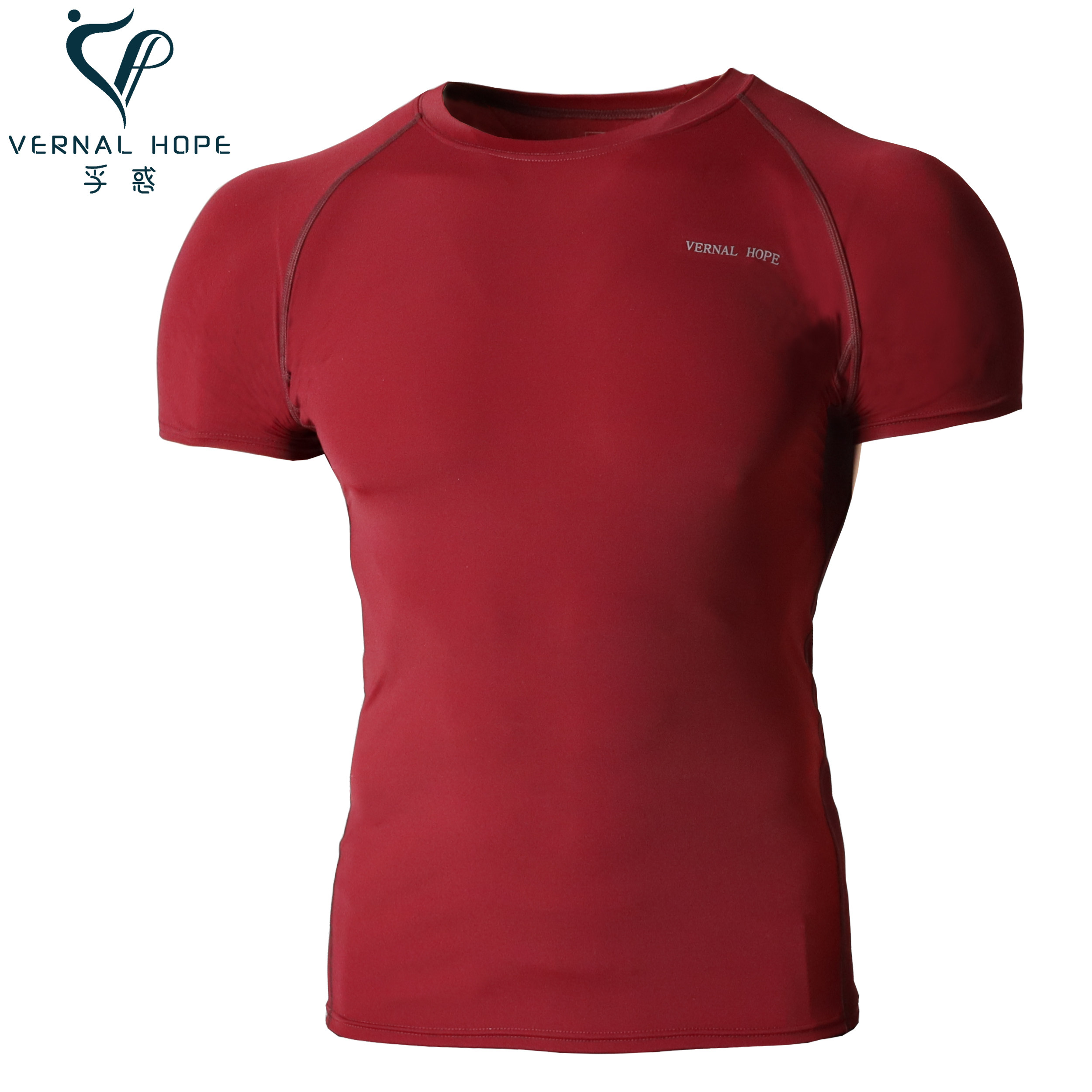 健身房紧身衣男运动训练速干弹力跑步压缩衣薄款修身短袖T恤夏