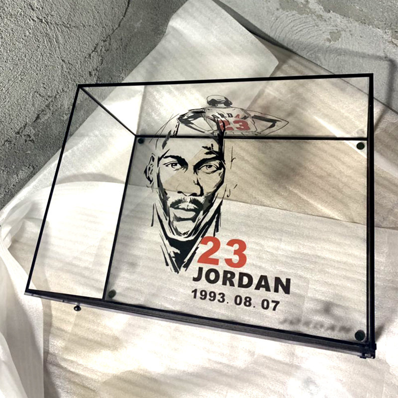 乔丹纪念款鞋盒收纳盒透明aj球鞋防尘展示盒运动鞋收藏盒图可定制