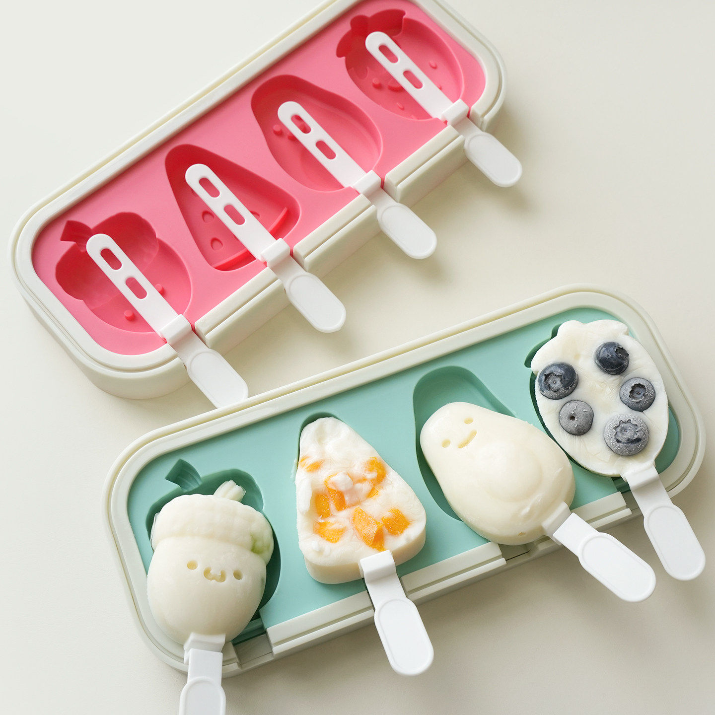 食品级硅胶 卡通水果创意diy雪糕模具 可爱儿童自制冰棒冰淇淋k