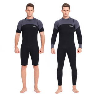 冲浪深潜冬泳专业保暖男女潜水衣 3MM毫米潜水服成人长袖 短袖