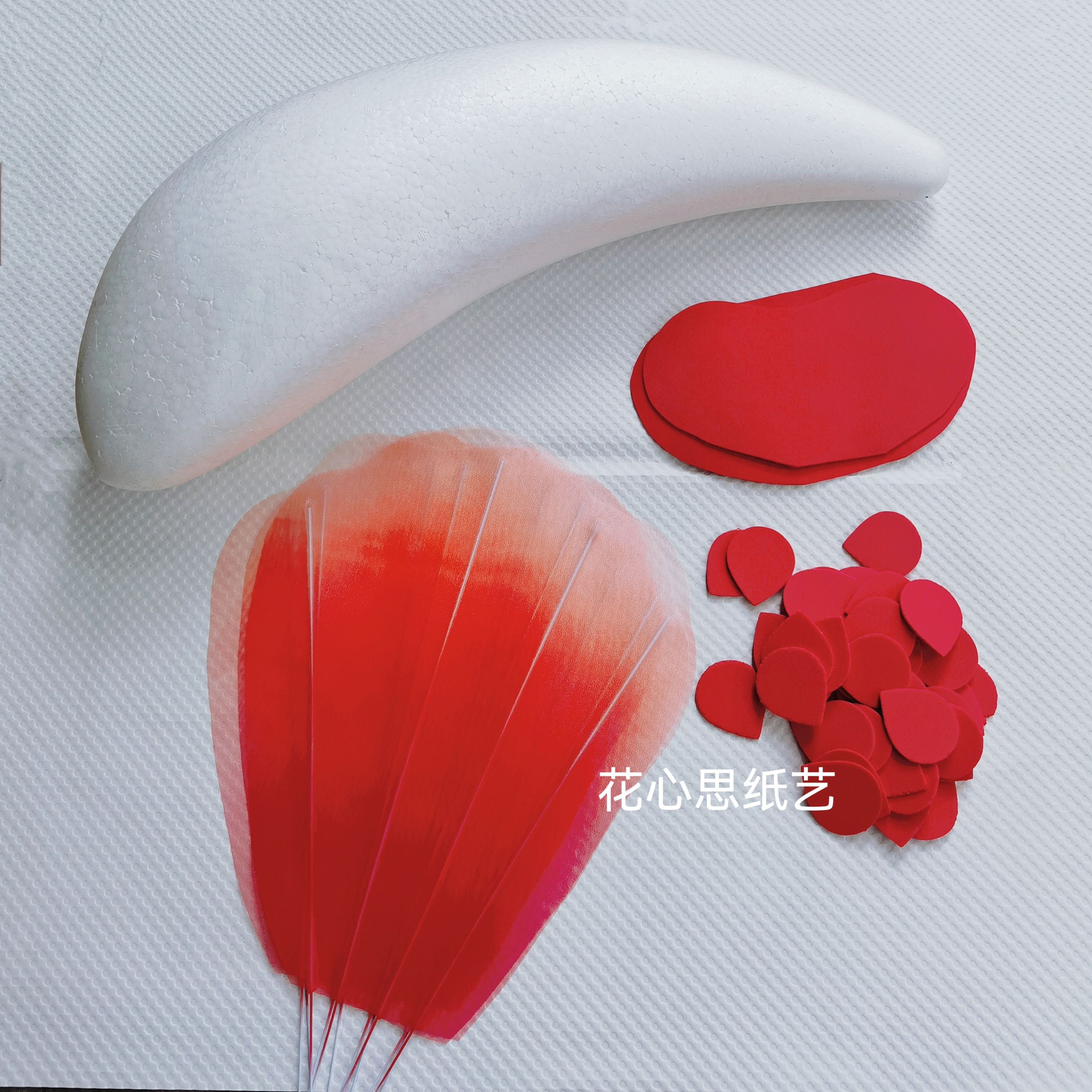 锦鲤金鱼手工材料diy防水纸艺花美陈商场陈设纸艺花海绵纸EVA制作