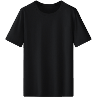 2件装】纯棉短袖t恤男圆领纯色白色夏季全棉上衣服半袖打底衫体恤