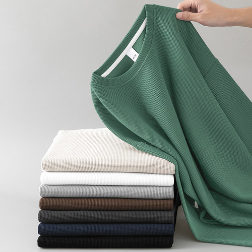 华夫格卫衣毛圈布亲肤舒适排汗