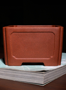 凹开窗抽角四方形精品紫砂花盆小盆景盆栽多肉菖蒲三角梅桌面绿植