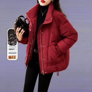 大码妈妈九江羽绒服女款2025新款胖mm爆款冬季女棉服加厚外套超厚