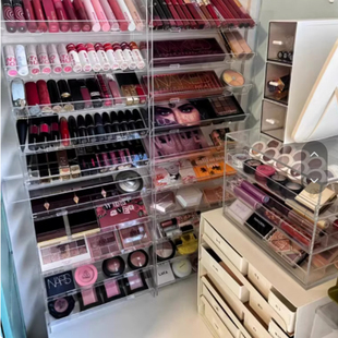 倾斜层多用途款亚克力材质唇釉眼影粉饼香水气垫化妆品口红收纳盒