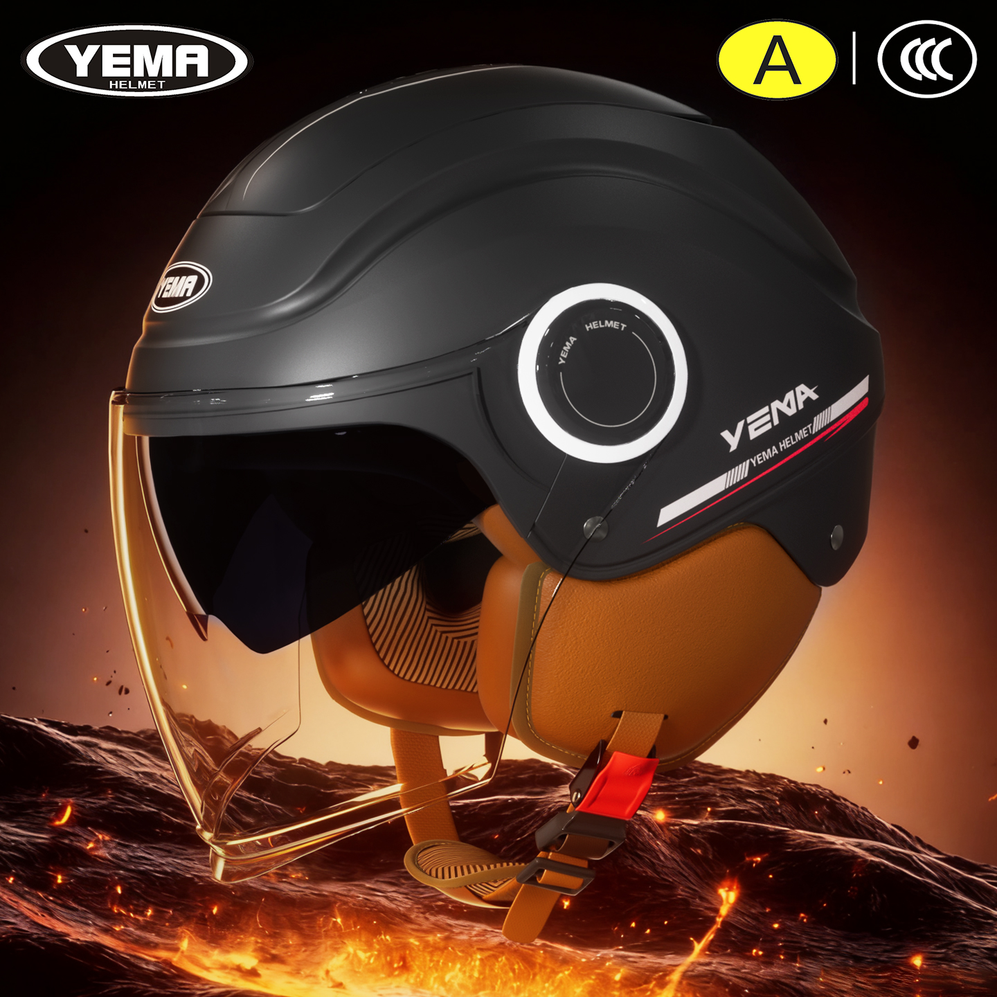 野马3C认证头盔冬季保暖安全帽