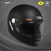 通用全覆式 2025新款 野马摩托车头盔男女士四季 复古巡航机车全盔