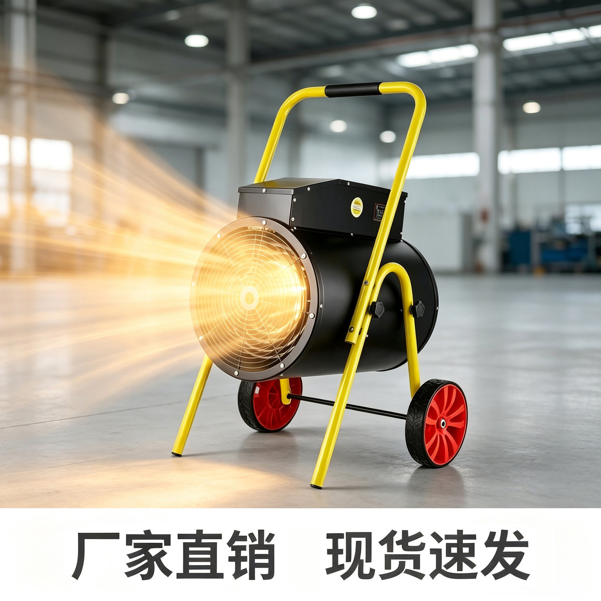 岭工工业暖风机电热风机15KW/千瓦三相电380V工厂大功率取暖器