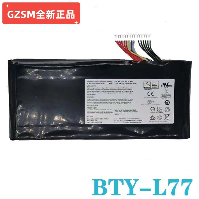 适用BTY-L77微星电池MSI GT72VR GT72 MS-1781 MS-1783笔记本电池