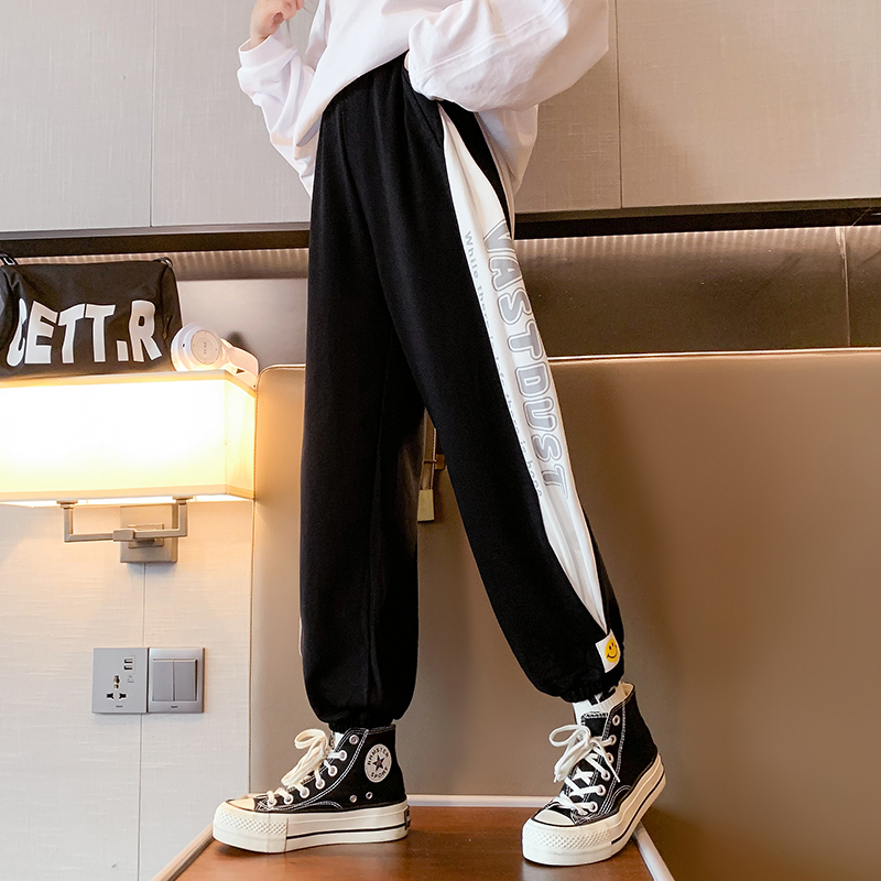 女童裤子春秋秋装儿童洋气休闲裤