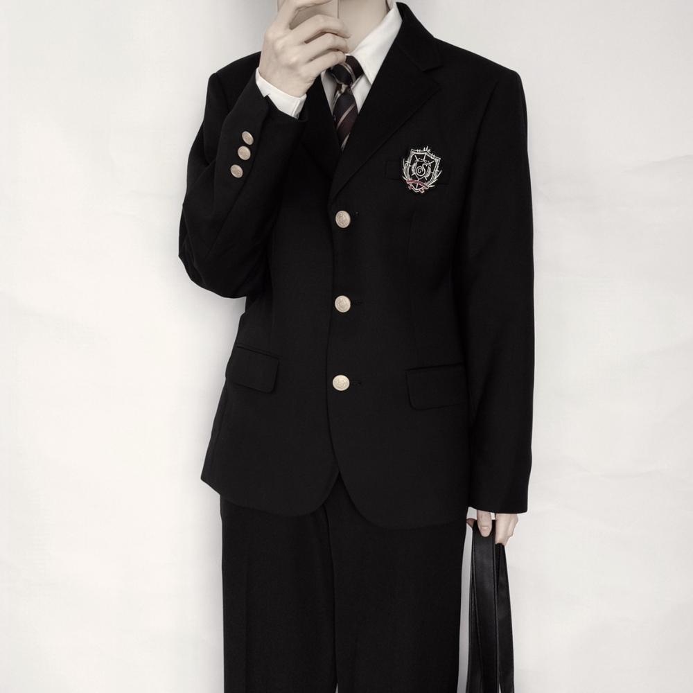西服套装 dk制服学院风全套西服痞帅搭配春秋男外套毕业服成人礼