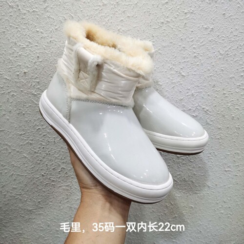35码  广州产品牌男女童鞋儿童棉鞋秋冬款毛靴子加绒软底雪地靴