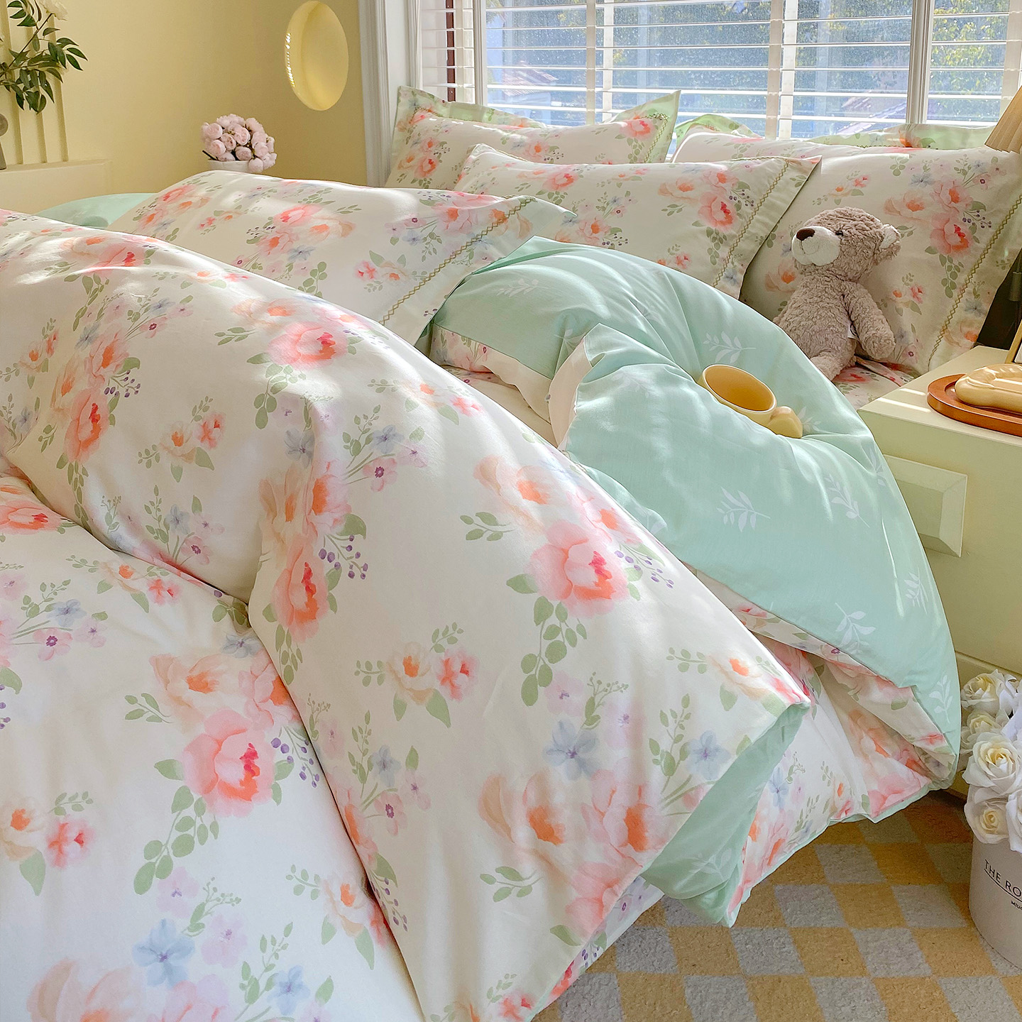 春夏季小清新全棉三件套