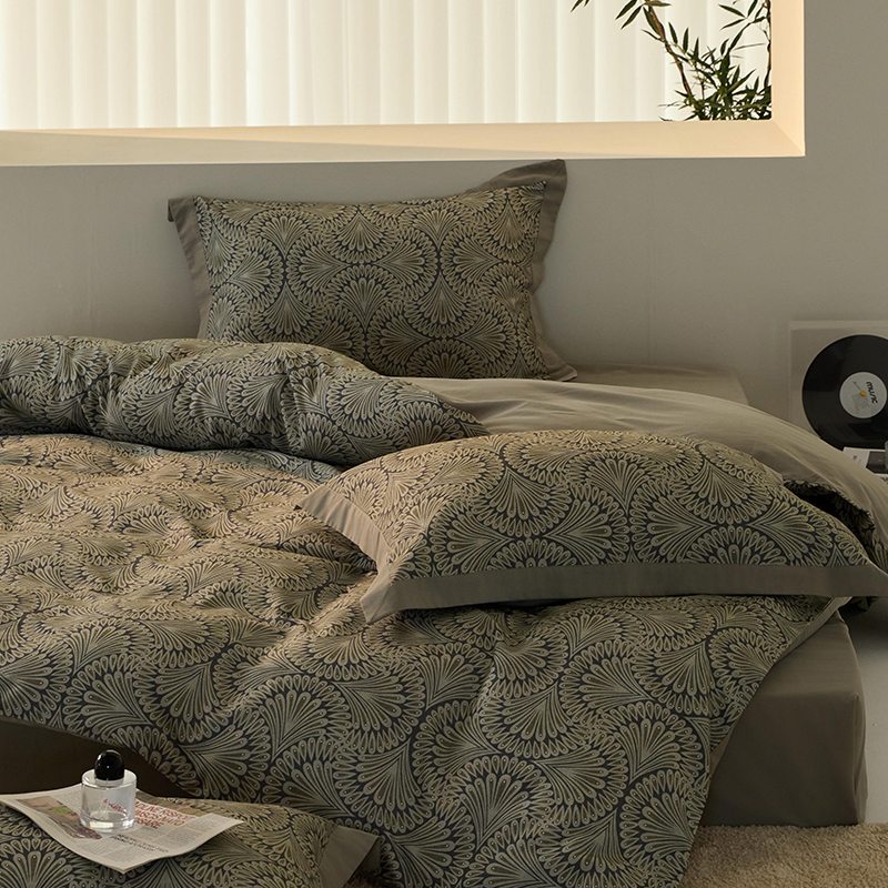 100s纯棉加厚磨毛四件套