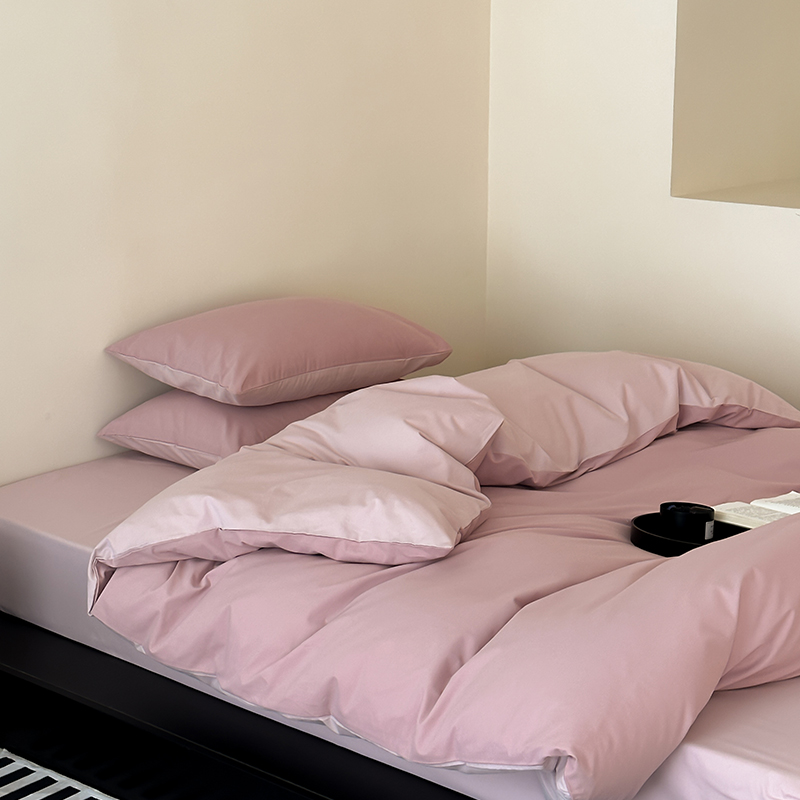 简约60s全棉磨毛纯色四件套