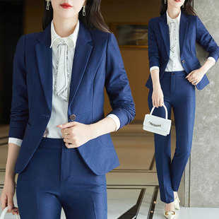 酒店管理职业套装裙女高端气质珠宝店长经理面试正装西装工作服秋