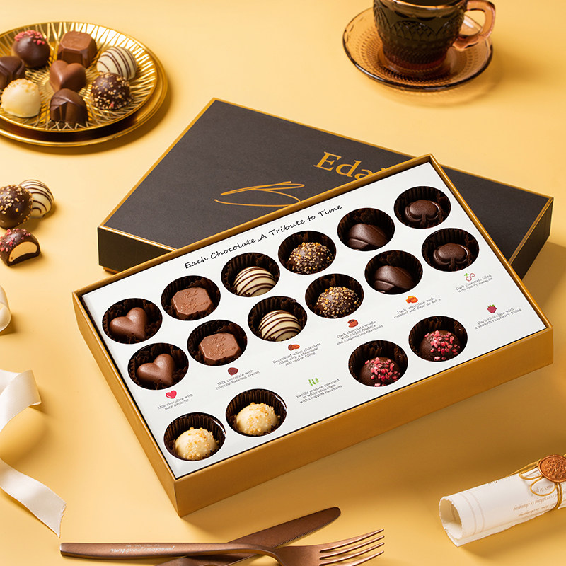 比利时进口艾达的世界缤纷悦享什锦黑松露夹心巧克力礼盒206g