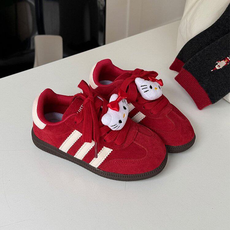 儿童德训鞋2025秋季新款女童新年红kt猫运动鞋软底百搭休闲板鞋潮,童鞋/婴儿鞋/亲子鞋,运动鞋,淘宝优惠券,粉丝福利购,淘宝优惠卷