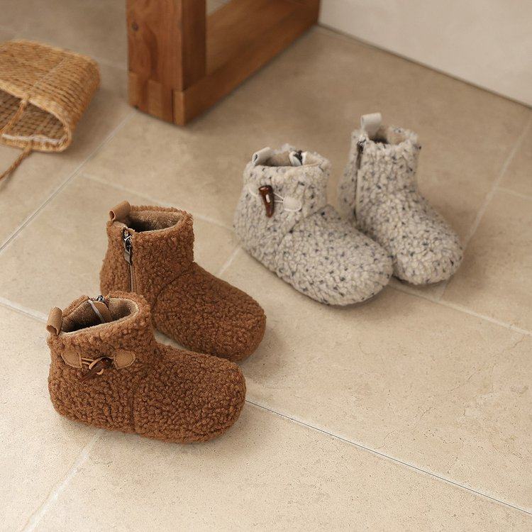 韩版儿童时尚毛毛短靴2025冬季新款牛角雪花女童保暖羊羔毛棉靴,童鞋/婴儿鞋/亲子鞋,棉靴,淘宝优惠券,粉丝福利购,淘宝优惠卷