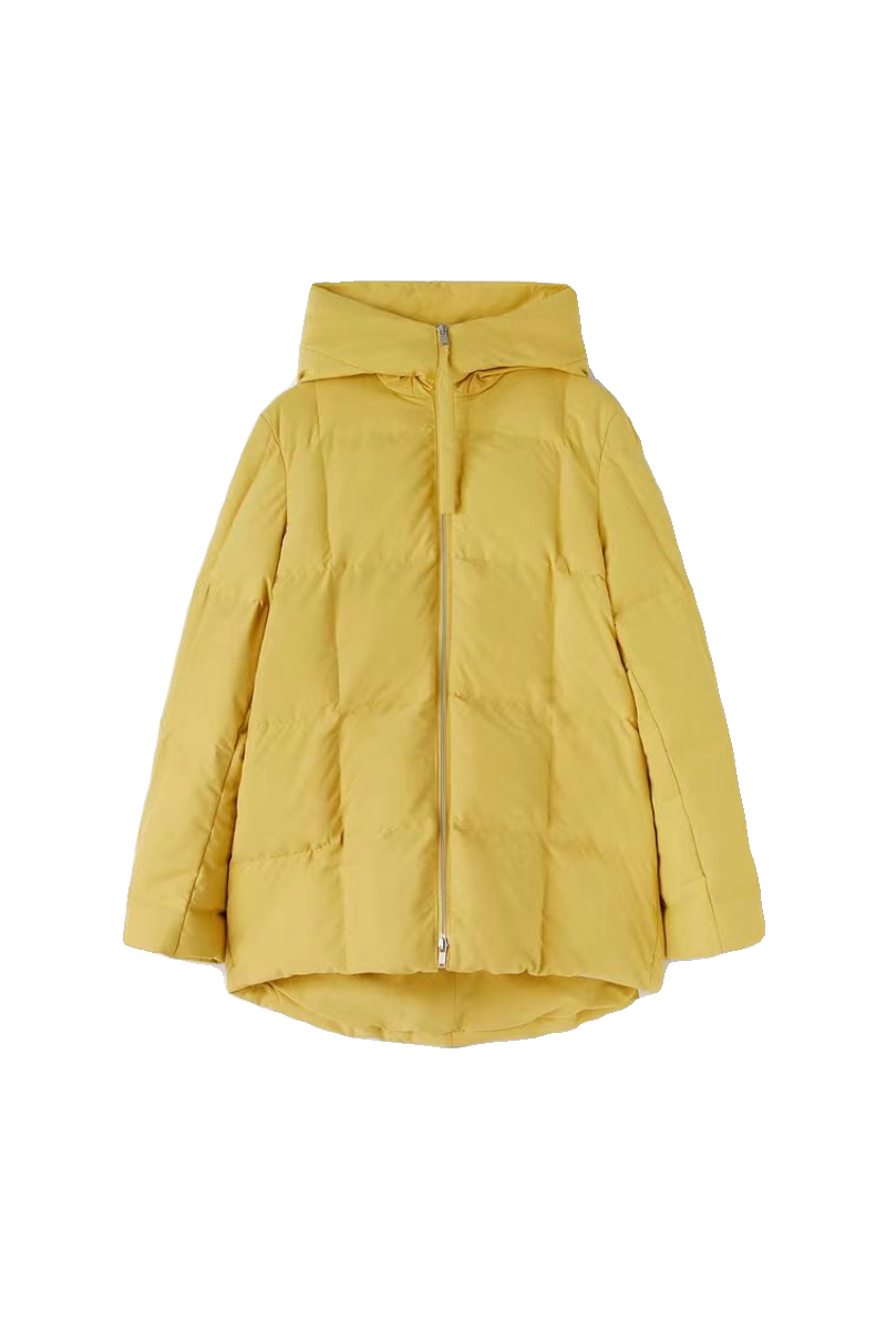 冬季保暖鹅绒面包服外套纯色宽松显瘦短款女士羽绒服