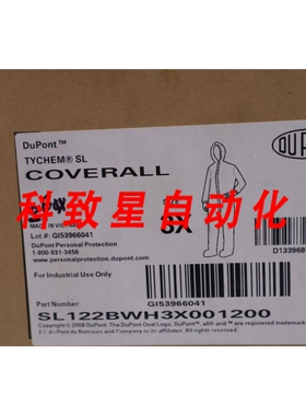 工业配件DUPONT TYCHEM 4000 SL SIZE 3X WHITE 6 PC CASE SL122B