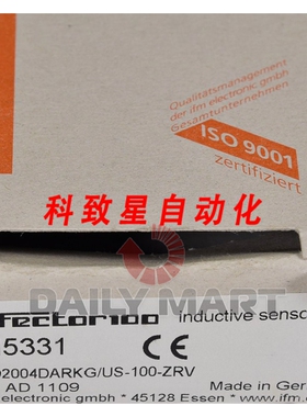 工业配件IN5224 IND2004DARKG/US-100-ZRV 电感式传感器