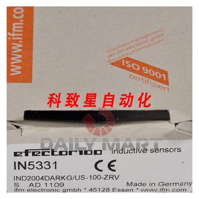 工业配件IN5224 IND2004DARKG/US-100-ZRV 电感式传感器