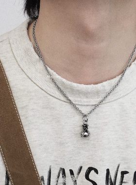 钛钢男女通用钱袋项链