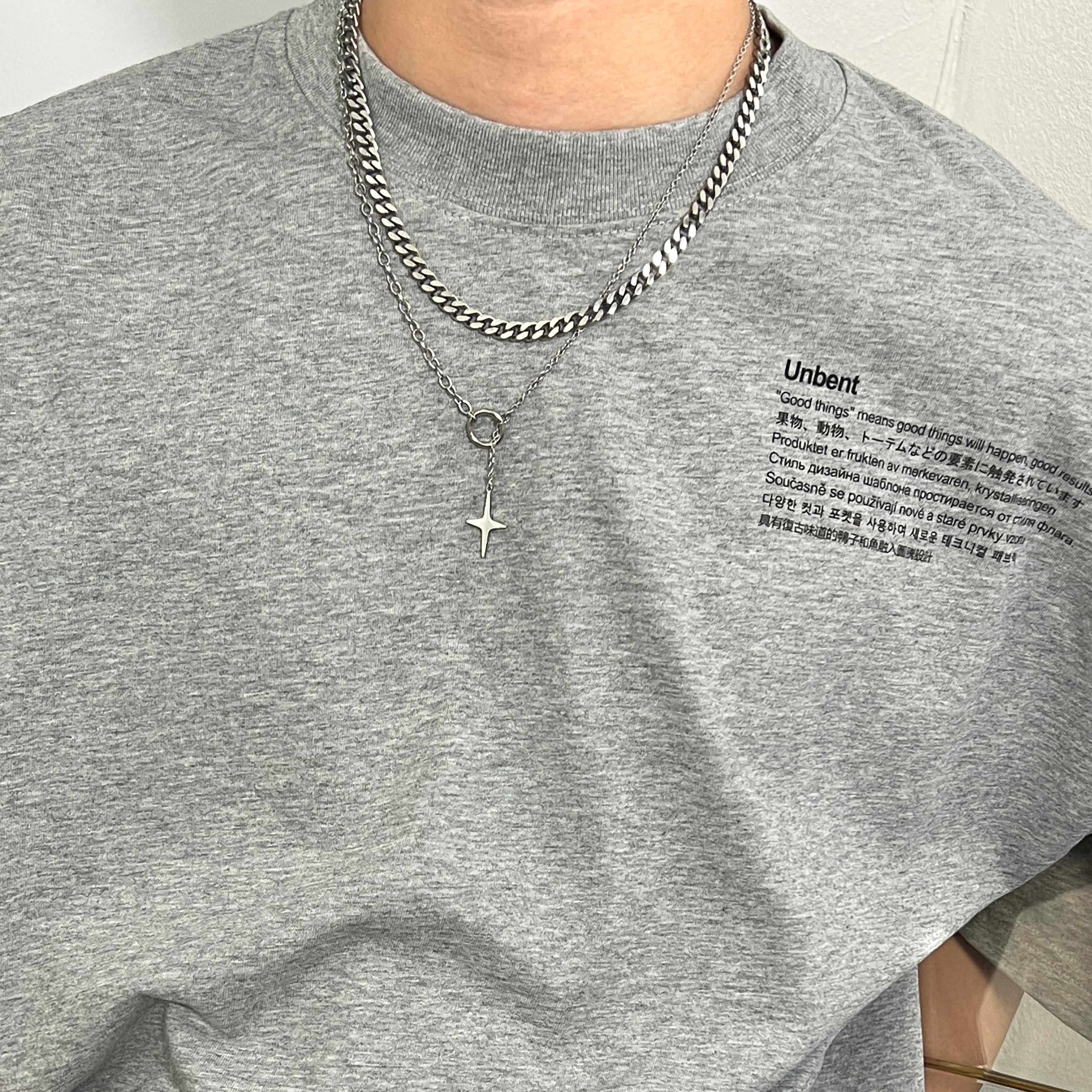 钛钢钛钢男士双层叠戴