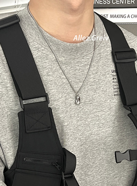 明星同款易拉罐钛钢男生项链街头潮酷小众简约百搭个性吊坠不褪色