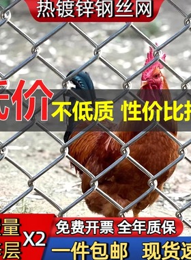 不生锈的铁丝网格镀锌钢丝网围栏菜园护栏网家用养鸡防护养殖铁网