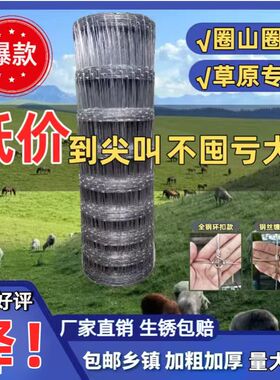 热镀锌铁丝网防锈牛栏网圈地钢丝网拦牛羊果园防护网养殖网围栏网