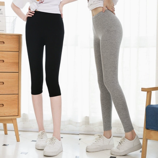 Crop 女 Stretch Capri 大码 高腰打底裤 Tights Cotton Leggings