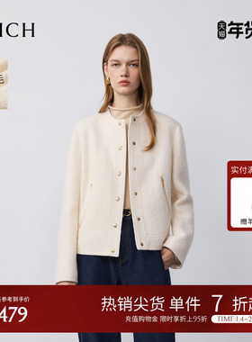 【100%绵羊毛】PRICH时尚知性圈圈毛呢外套2025冬季新款短外套女