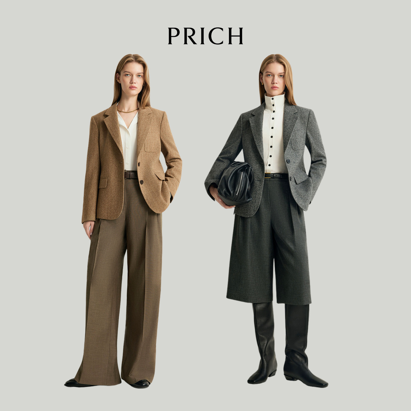 【超能小太阳】套装【45%进口羊毛】PRICH复古气质西装