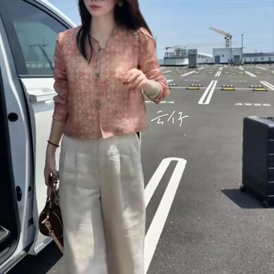 2026秋季新款国风时尚宽松显瘦两件套休闲百搭通勤高品质上衣裤子