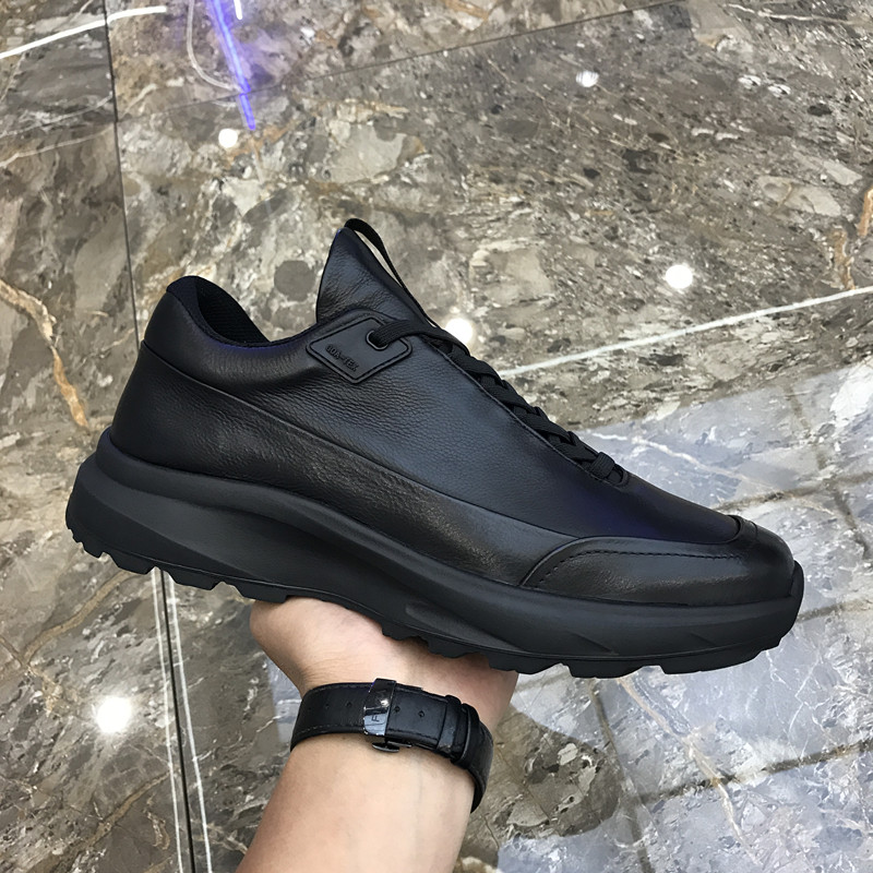 帕达索新款休闲运动鞋时尚百搭真皮男鞋头层牛皮男士皮鞋230963