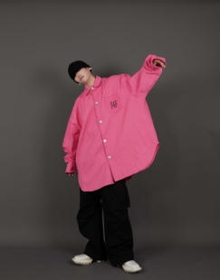 FEAR4FREE 外套 无性别超大宽松廓形粉色衬衫