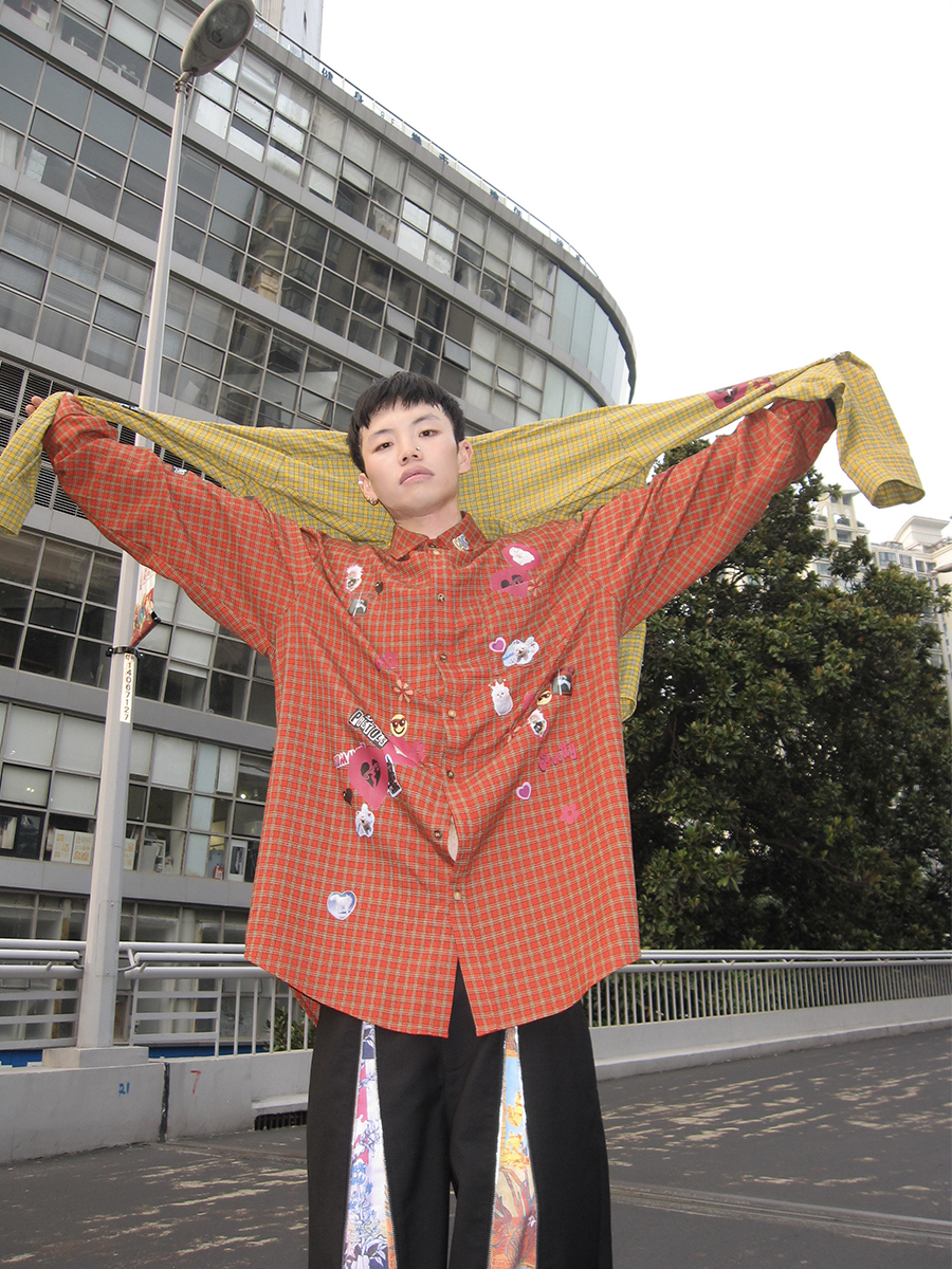 FEAR4FREE翻领长袖宽松百搭衬衫