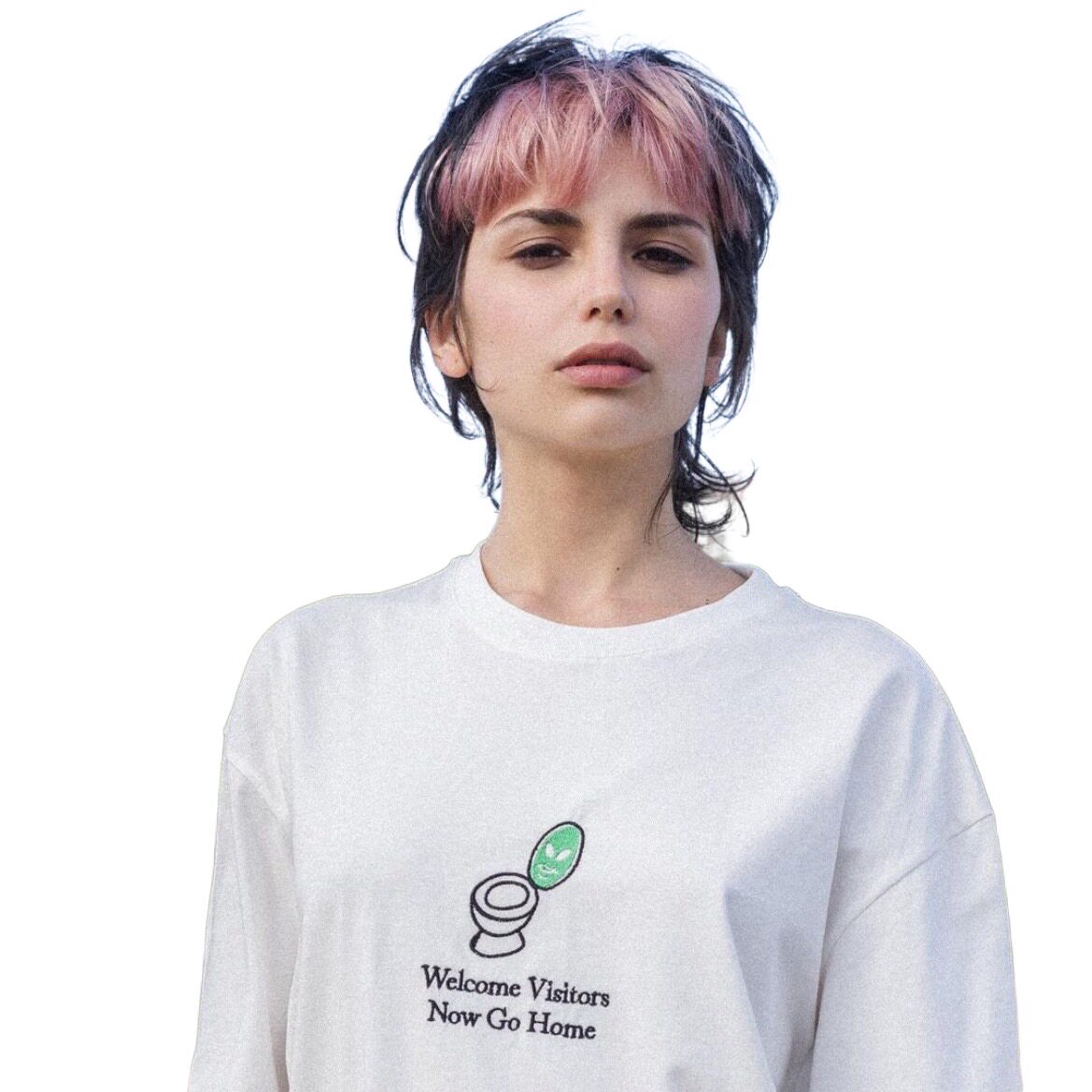 Pasdemer WELCOME VISITORS T-Shirt 男女同款创意T恤