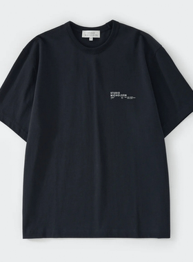 STUDIO NICHOLSON 英国设计师品牌 宽松LOGO T恤黑色 1167