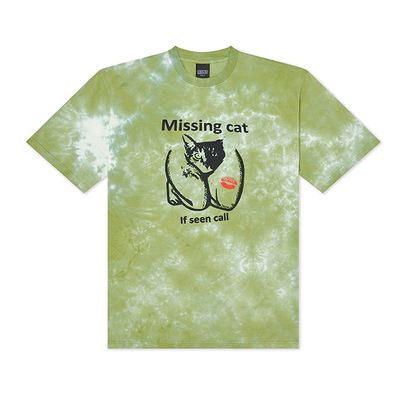 Pasdemer 意大利潮牌 Missing Cat 扎染猫咪T恤 24