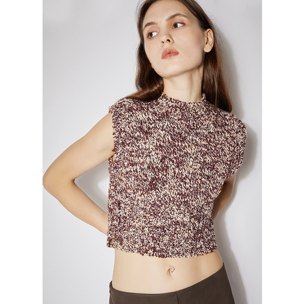 Point Zero One 小众设计师品牌 杂色针织背心 AP09