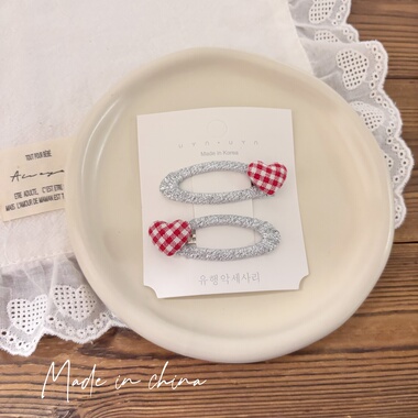 原创设计爱心侧边可爱宝宝不伤发bb夹高颜值刘海发卡女孩发夹发饰