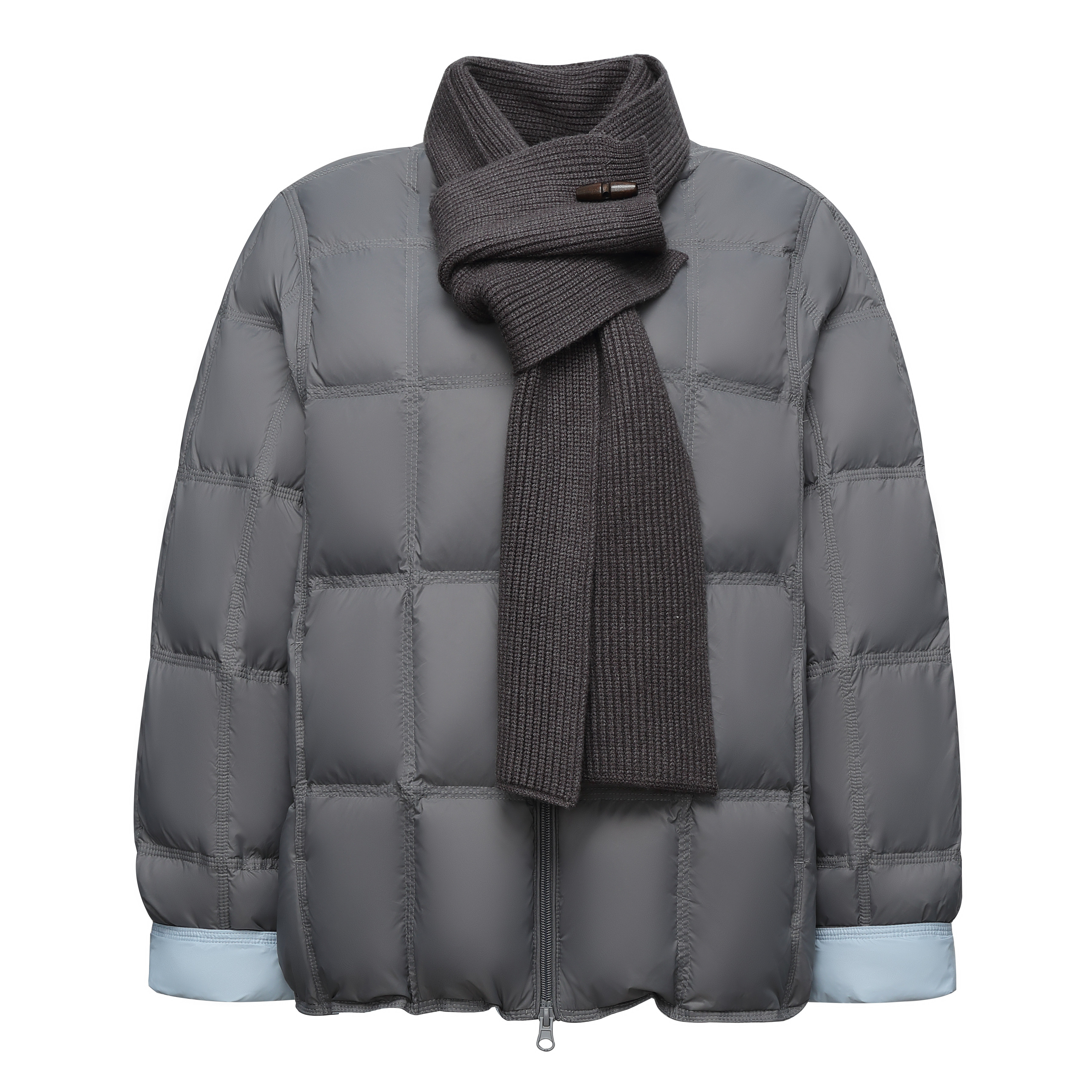 欧倪蜜 OUNIMI颜境设计感小众高级围巾款羽绒服88AW1299