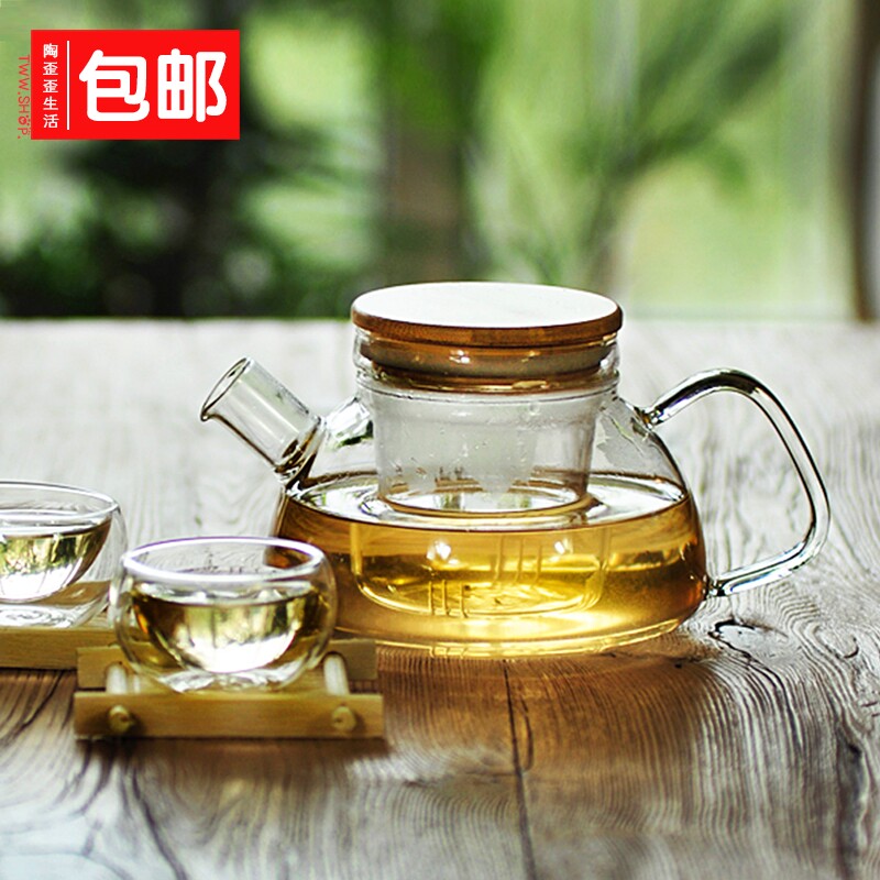 日式耐热玻璃茶壶泡茶杯茶具套装图片