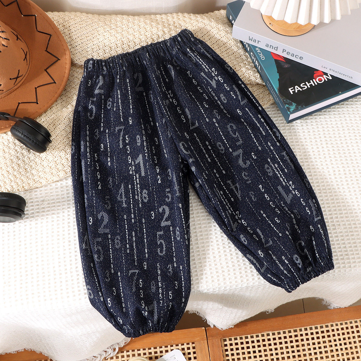 儿童仿牛仔束脚裤春秋中小童宽松休闲灯笼裤男女童潮范长裤子,童装/婴儿装/亲子装,儿童牛仔裤,淘宝优惠券,粉丝福利购,淘宝优惠卷