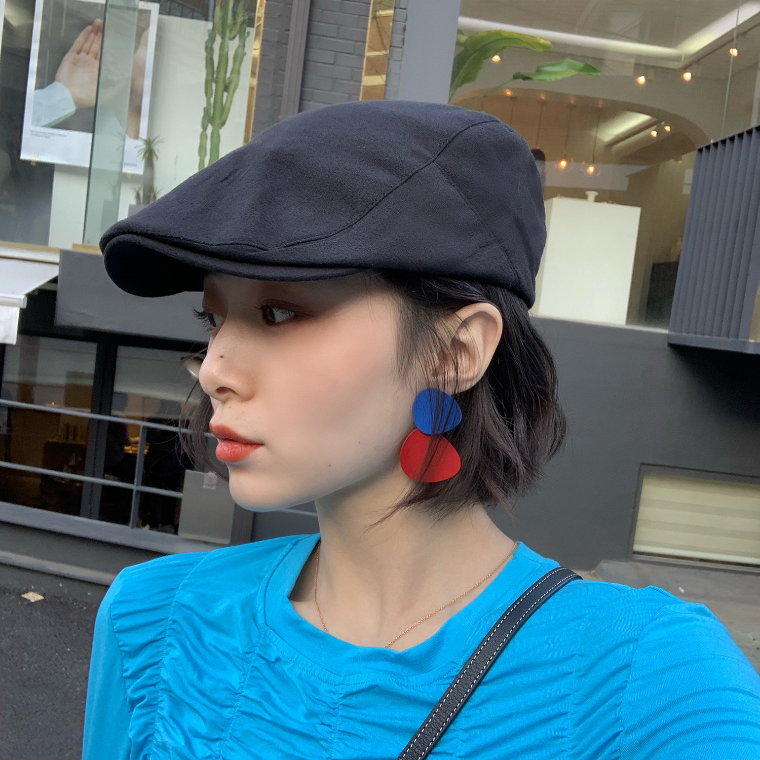 夏季薄款复古鸭舌帽子女前进帽夏款百搭ins网红贝雷帽画家帽